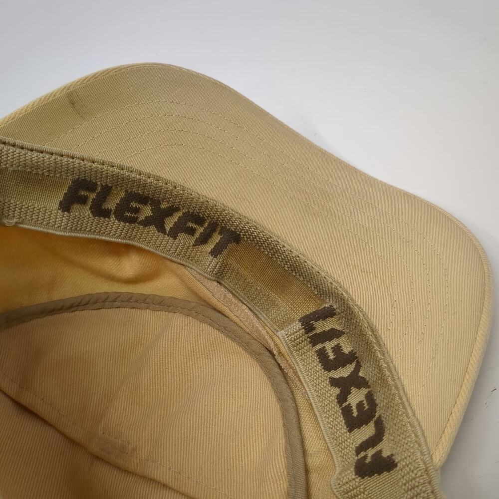 Kangol Baseball Cap Beige Hat M Flexfit Cotton Twill Army Cadet Style Logo - Picture 8 of 9